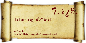 Thiering Ábel névjegykártya